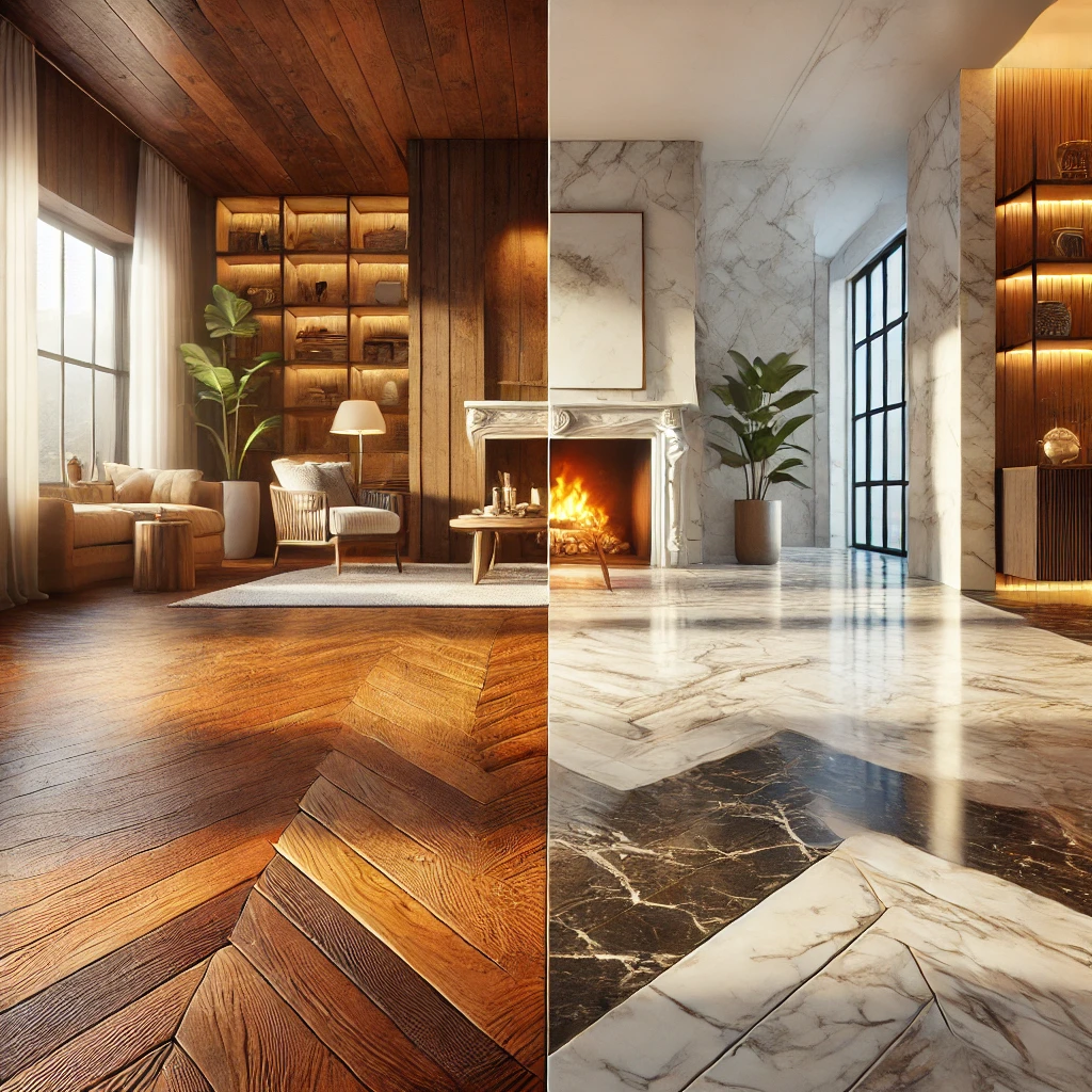 Choosing Between Hardwood Flooring and Marble Flooring